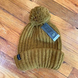 NWT Fox Racing Mustard Yellow Beanie Hat